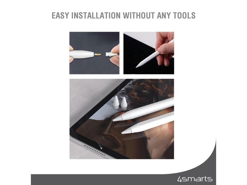 4smarts Eingabestiftspitze Apple Pencil (1.Gen./2.Gen.) Wei Ersatzspitzen für Apple Pencil (1.Gen./2.Gen.) 4 Stk. Set.