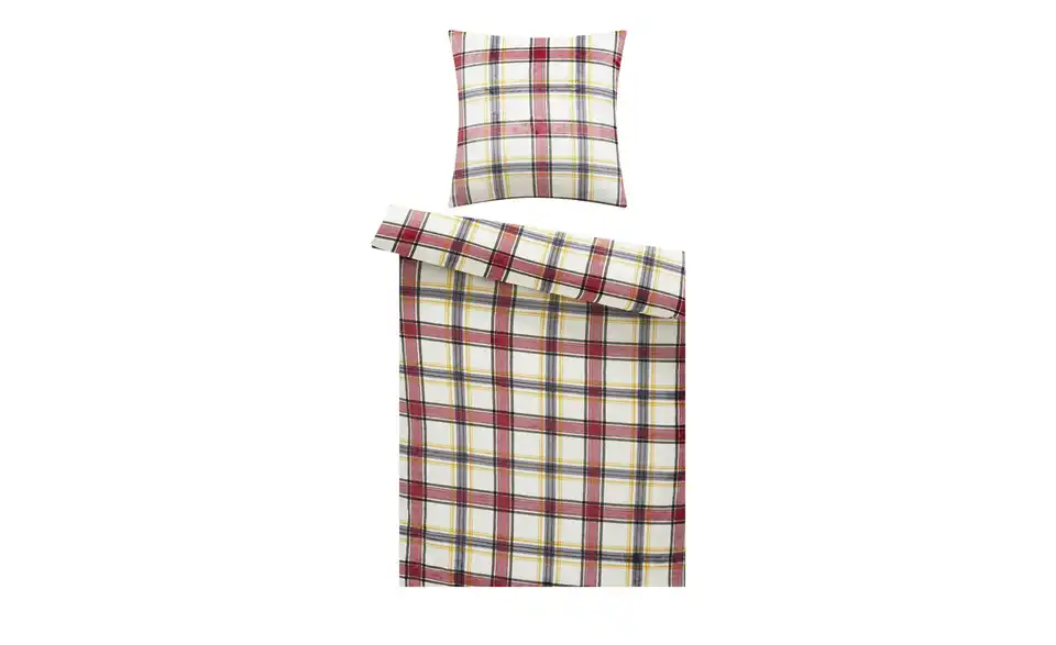 levelone Flanell-Fleece Bettwäsche Cozy Check