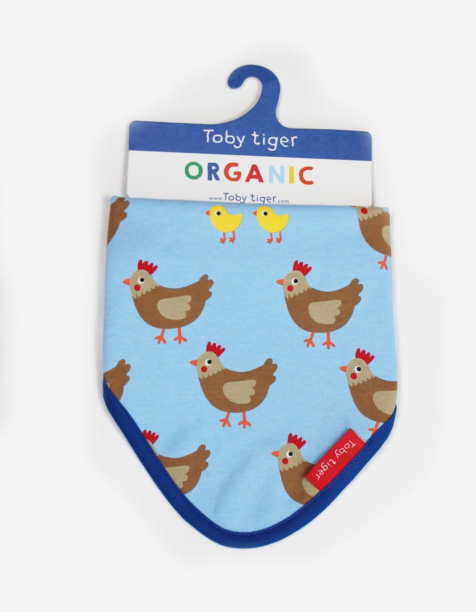 Toby Tiger Dreieckstuch, Lätzchen mit Hühner Print