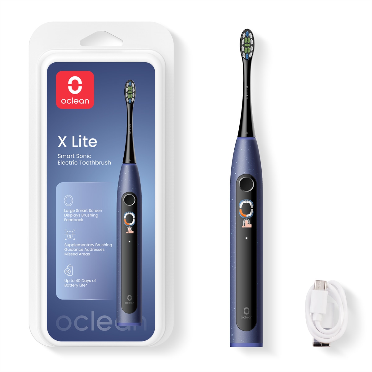 Oclean Elektrische Zahnbürste »Oclean X Lite, Weiss-Grau«
