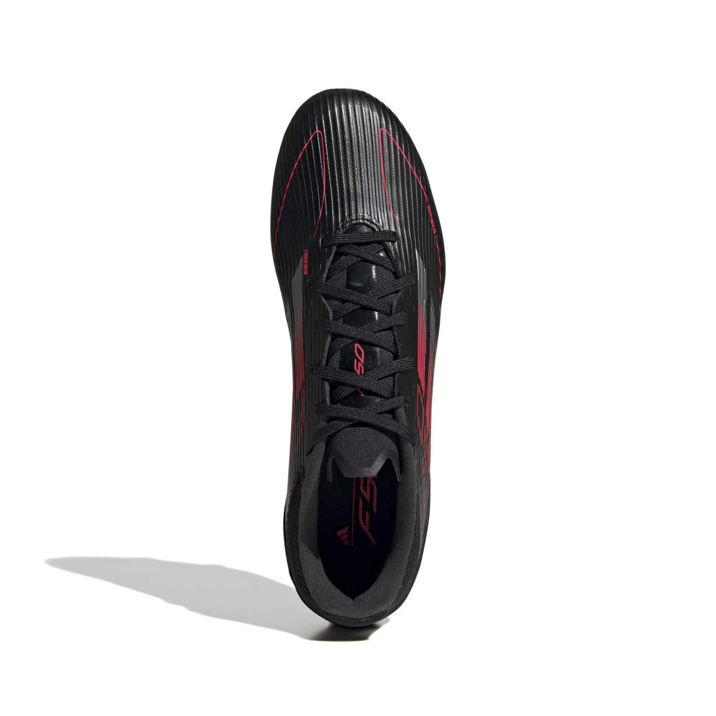 Adidas F50 League Gras / Kunstgras Voetbaschoenen (MG) Zwart Rood Zilver