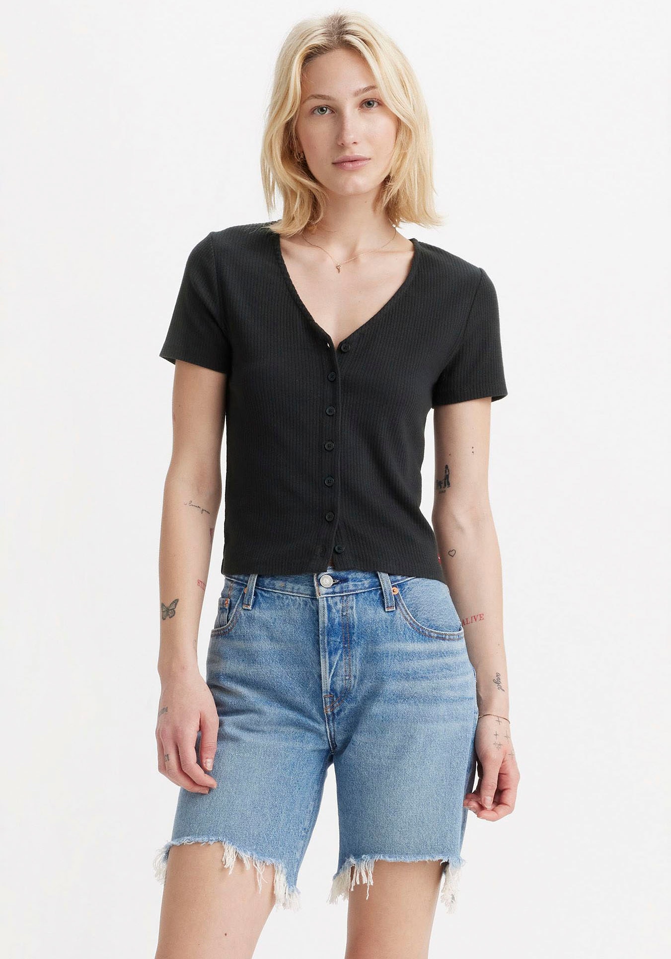 Levi's® V-Shirt , mit Knopfleiste