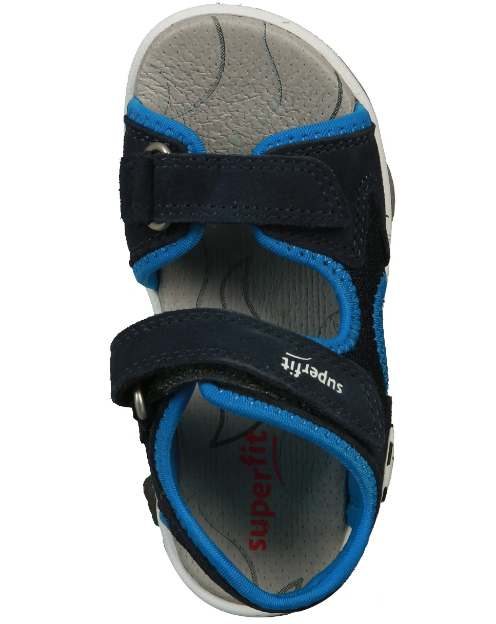 Leder-Klettsandalen MIKE 3.0 - FUßBALL in blau/türkis