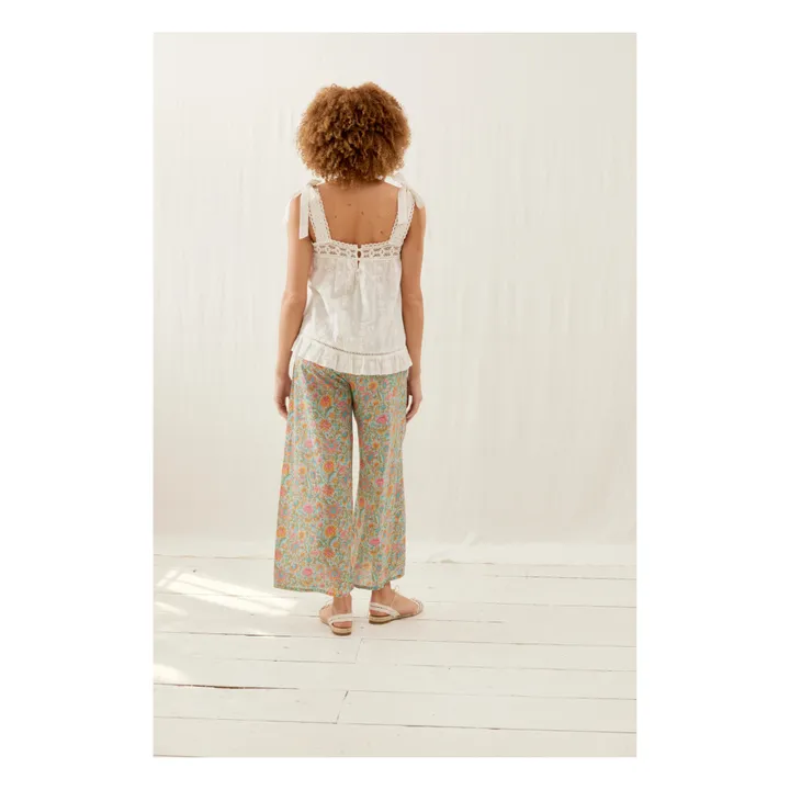 Louise Misha Pantalon Amandina Coton Bio - Collection Femme | Bleu