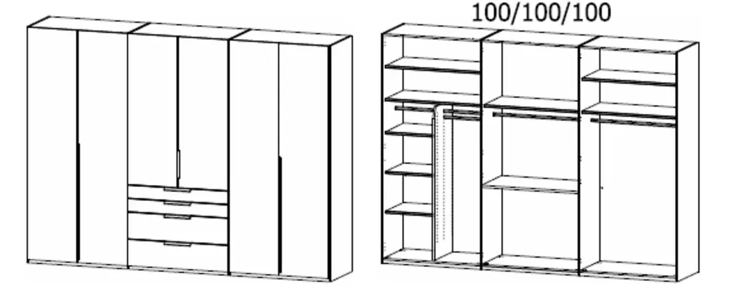 Kleiderschrank Purisma 301 x 223 cm
