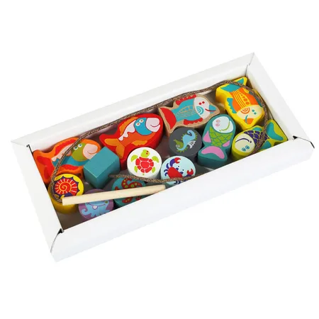 Cubika Schnürspielzeug Fädelspiel «Fische»