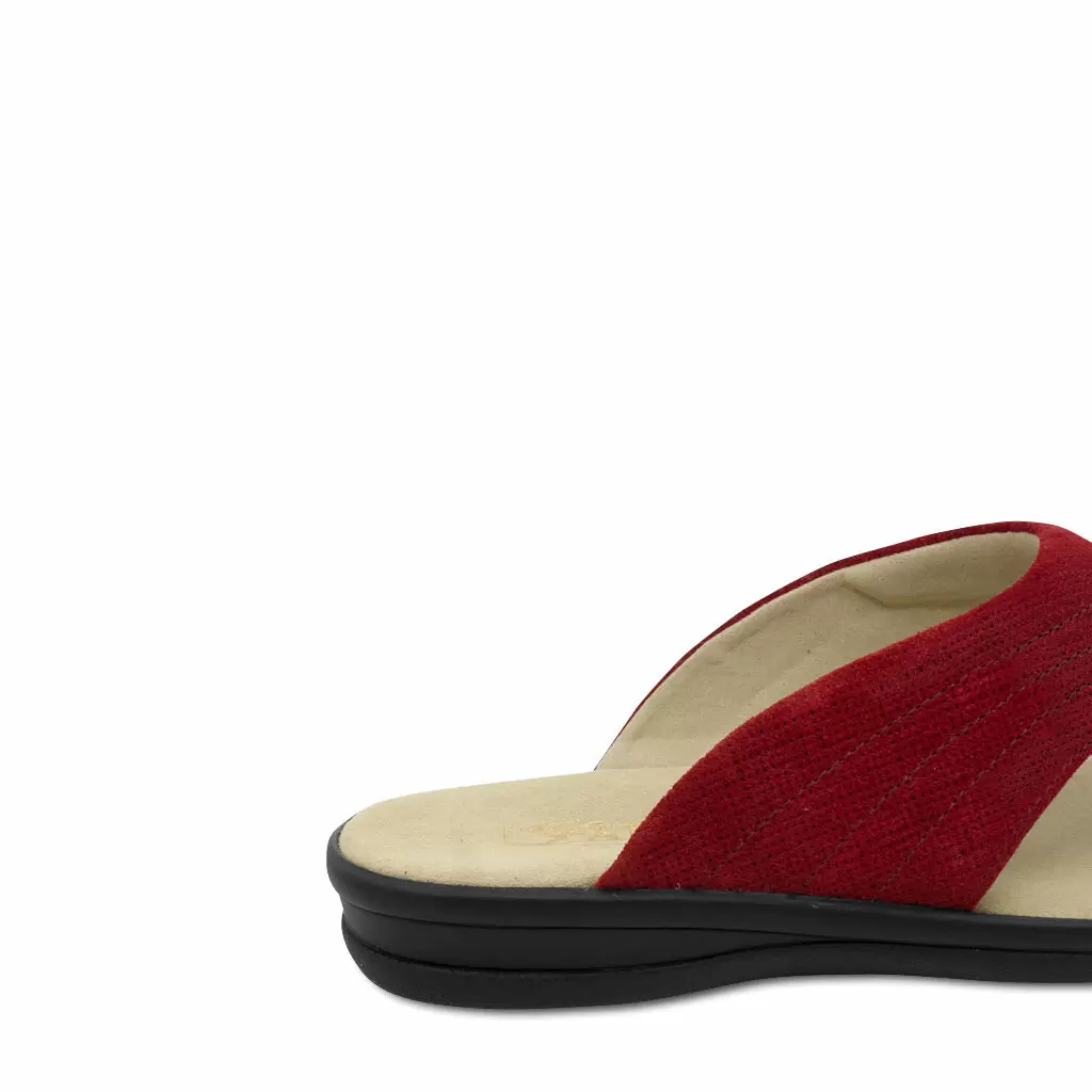 SALE - Zehenpantolette LARISSA rot