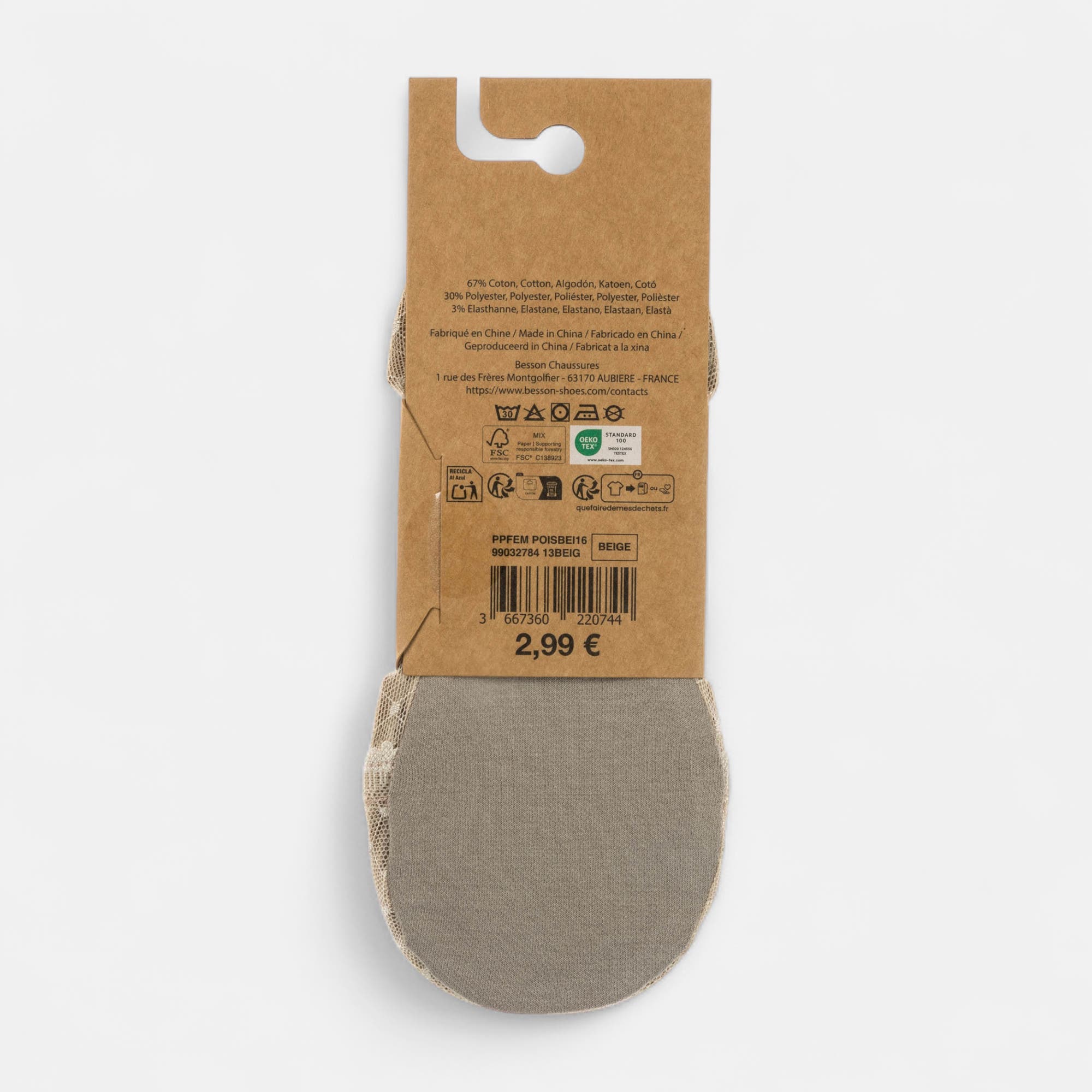 Chaussettes Femme beige
