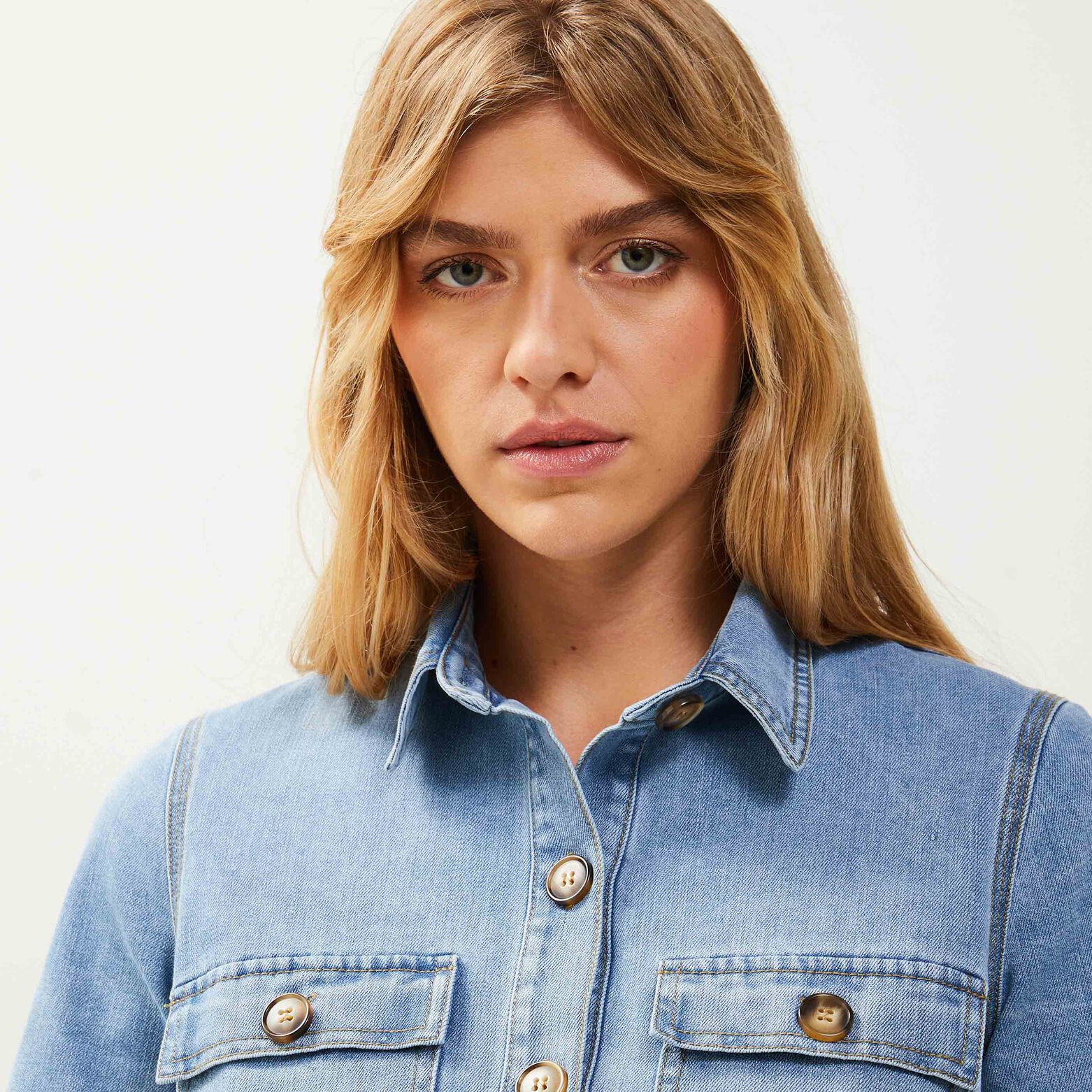 Robe denim femme
