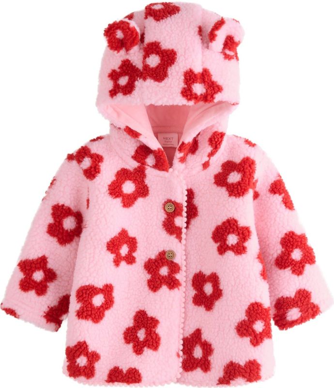 Next - Tussenjas - Rosa/Rood - Normale Pasvorm - Gerecycled Materiaal