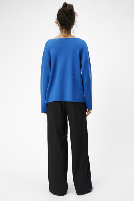 Object blauwe dames trui