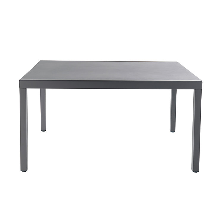 Table de jardin extensible Moorea en aluminium coloris gris acier L.140/200 x l.90 x H.75 cm