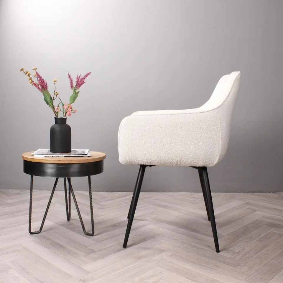 DS4U - Ravi 3.0 eetkamerstoel boucle - wit