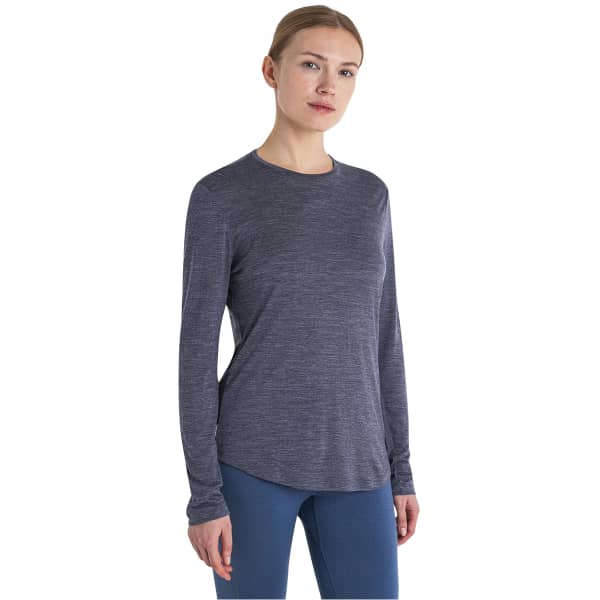 T-shirt randonnée ICEBREAKER W MERINO 125 COOL-LITE SPHERE III LS TEE MIDNIGHT NAVY HEATHER