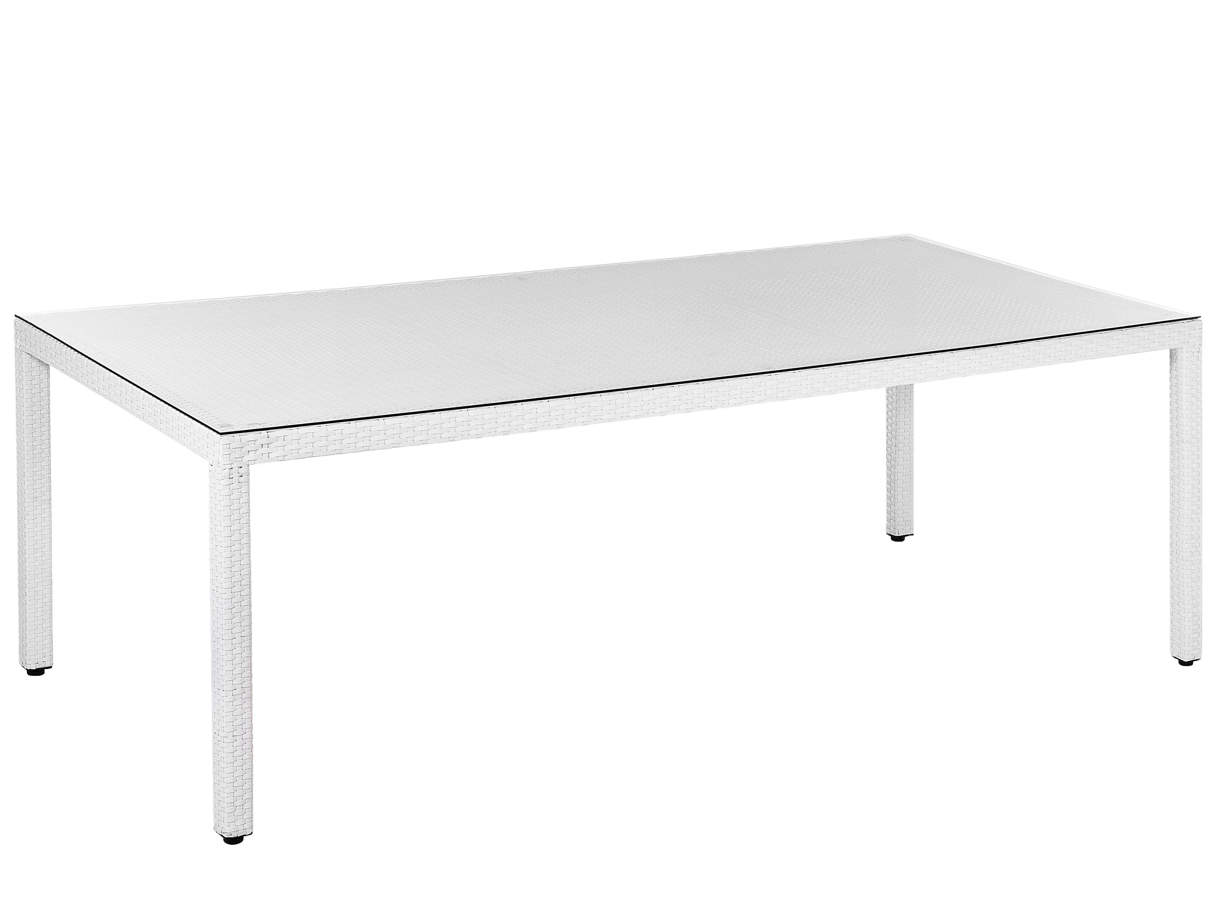 Tuinset 8-zits ITALY met kussens PE rotan Wit