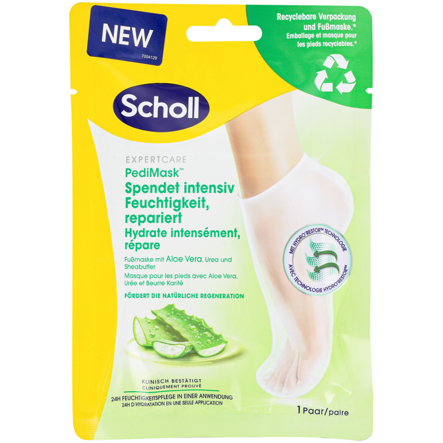 Scholl Expert Care intensiv pflegende Fussmaske Aloe Vera