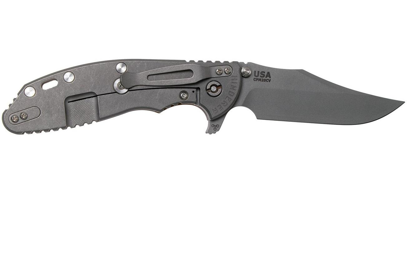 Rick Hinderer XM-24 4” Bowie, CPM 20CV, Working Finish, Coyote G10 zakmes