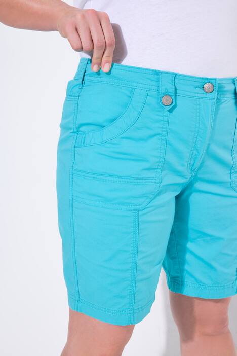 Cargo-Bermuda, Komfortbund, 4-Pocket-Schnitt, tiefes aqua