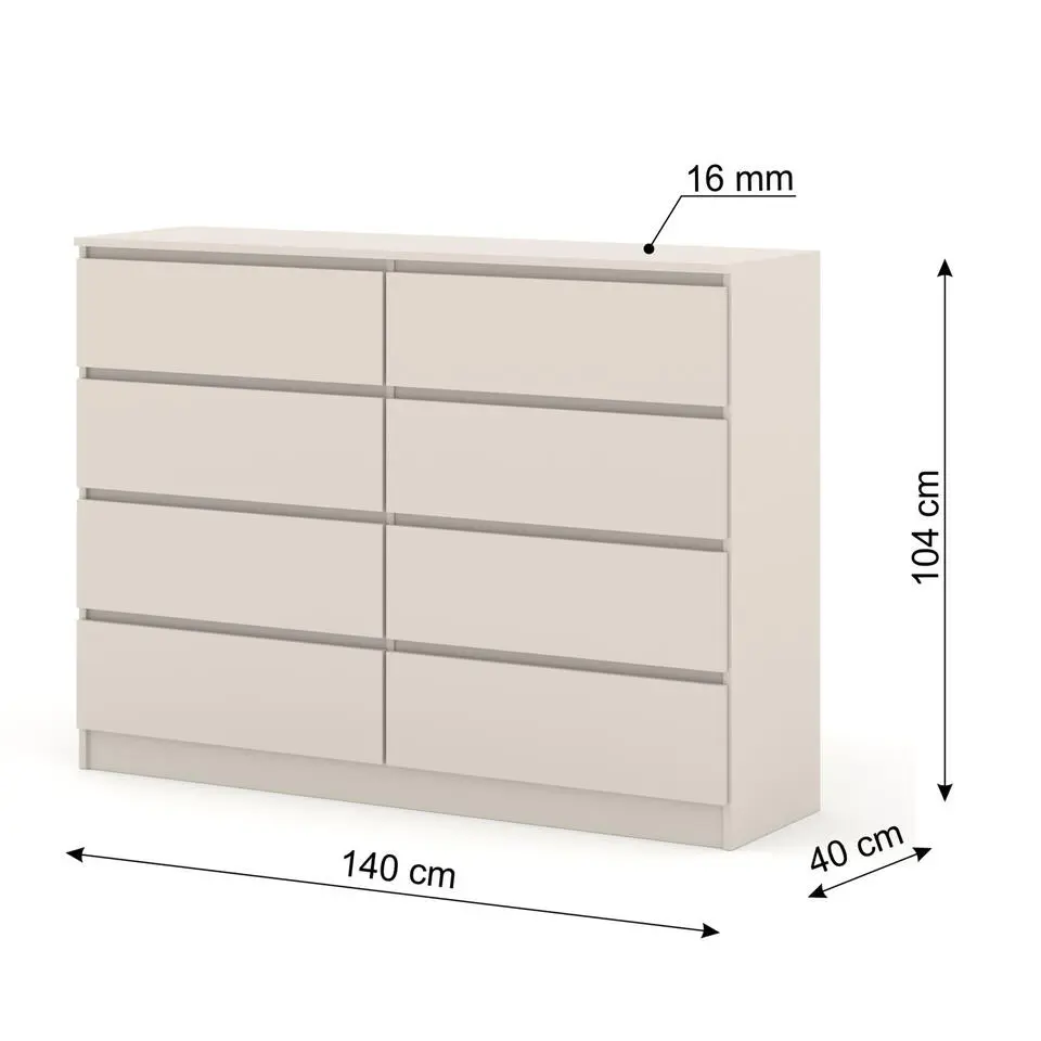 Maja dressoir S8 140 cm kashmir beige