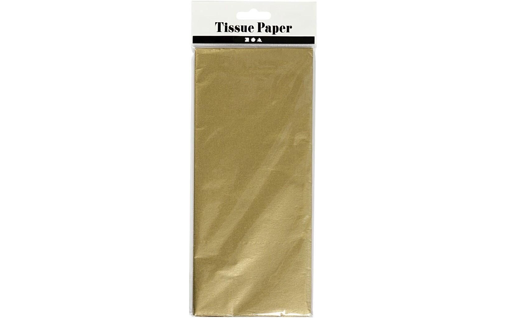 Seidenpapier 50 x 70 cm, 6 Blatt, GoldGefärbtes, transparentes Seidenpapier in guter Qualität
