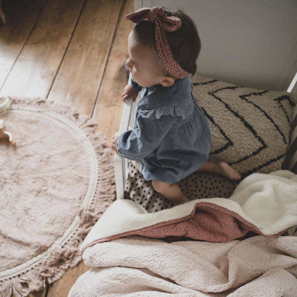 baby wiegdeken Honeycomb 70x100 cm soft pink