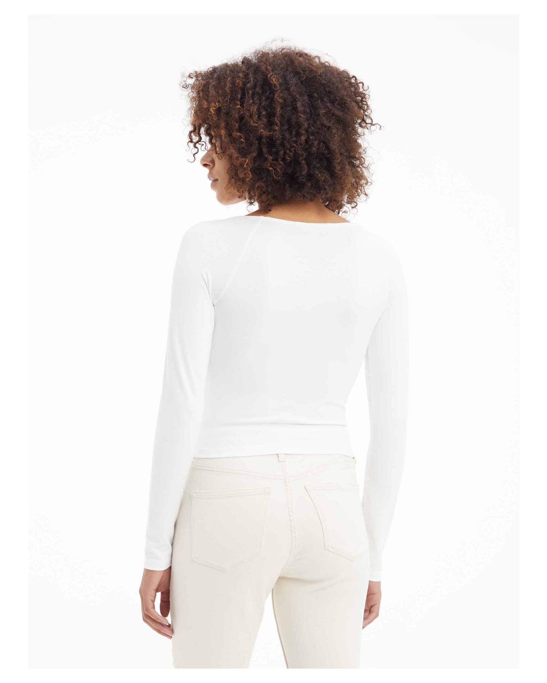 CALVIN KLEIN JEANS| Damen Longsleeve RUCHED BUST