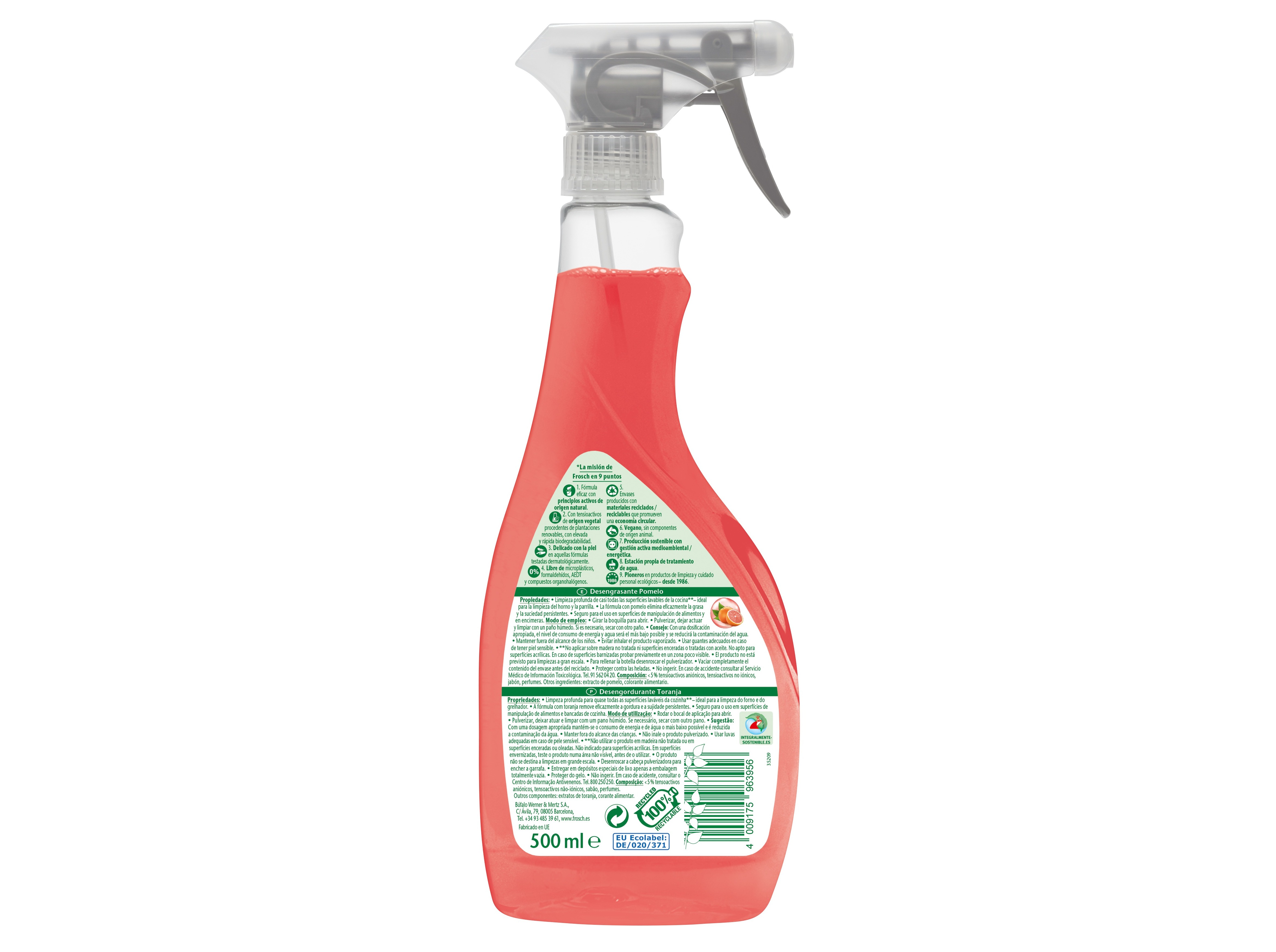 LIMPEZA COZINHA FROSCH DESENGORDURANTE TORANJA 500ML