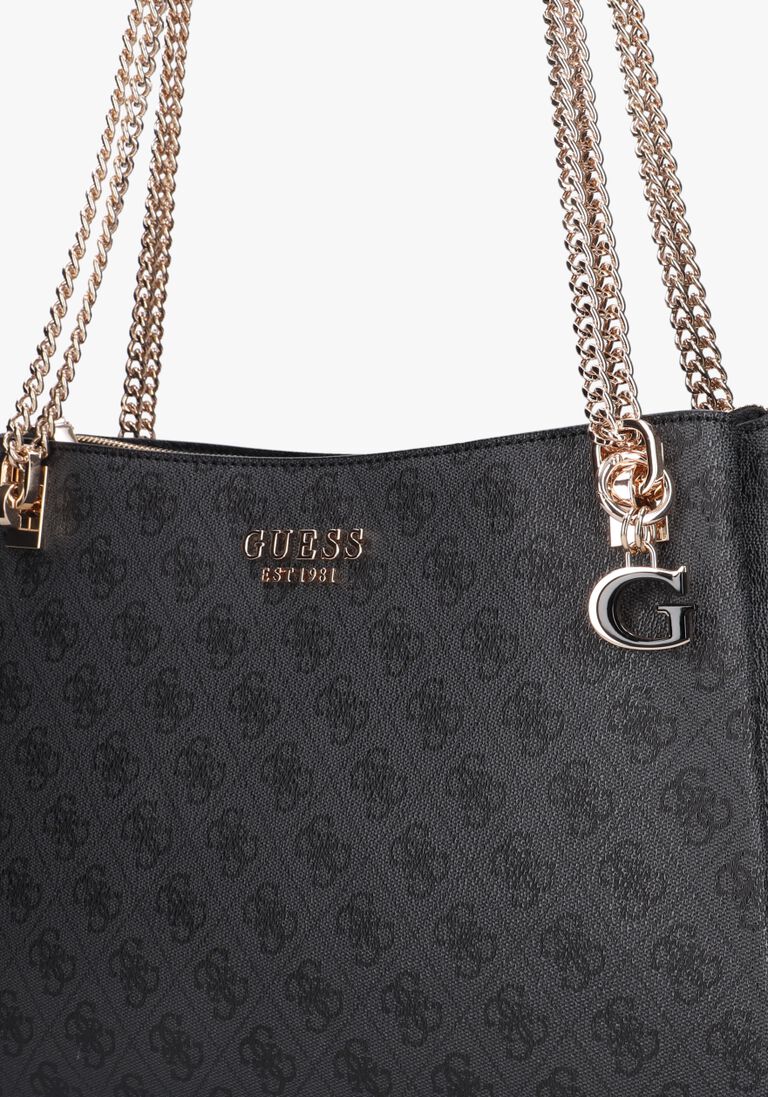 GUESS zwarte guess schoudertas eliette logo girlfriend carry