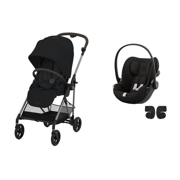 Poussette Duo Melio 4 TPE Magic Black + CLOUD G i-Size Magic Black - CYBEX