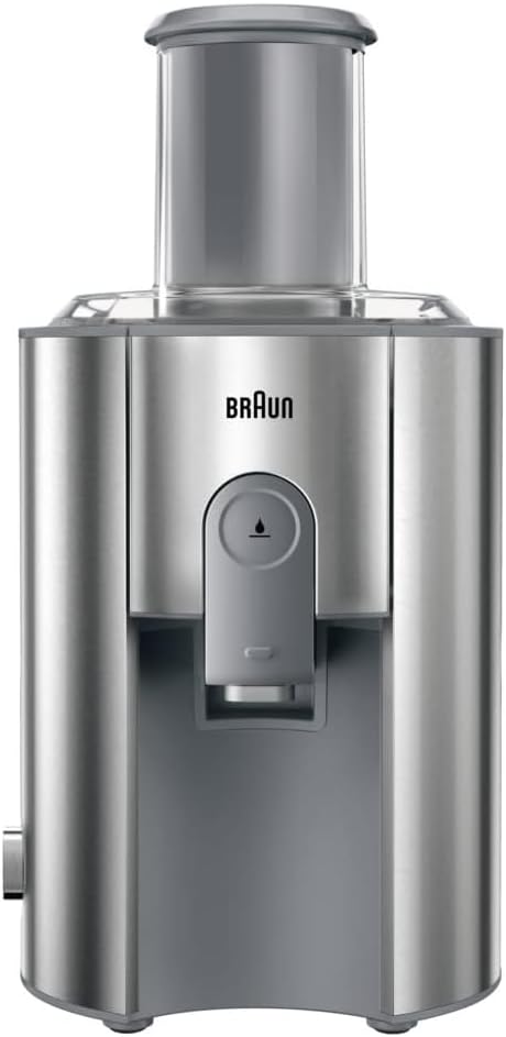 De´Longhi Braun J700 Multiquick 7 Entsafter | Hochleistungs-Entsafter-System | Großer Einfüllschacht (75 mm) | Innovatives Anti-Tropf-System | Kraftvoller 1.000 Watt Motor | silber
