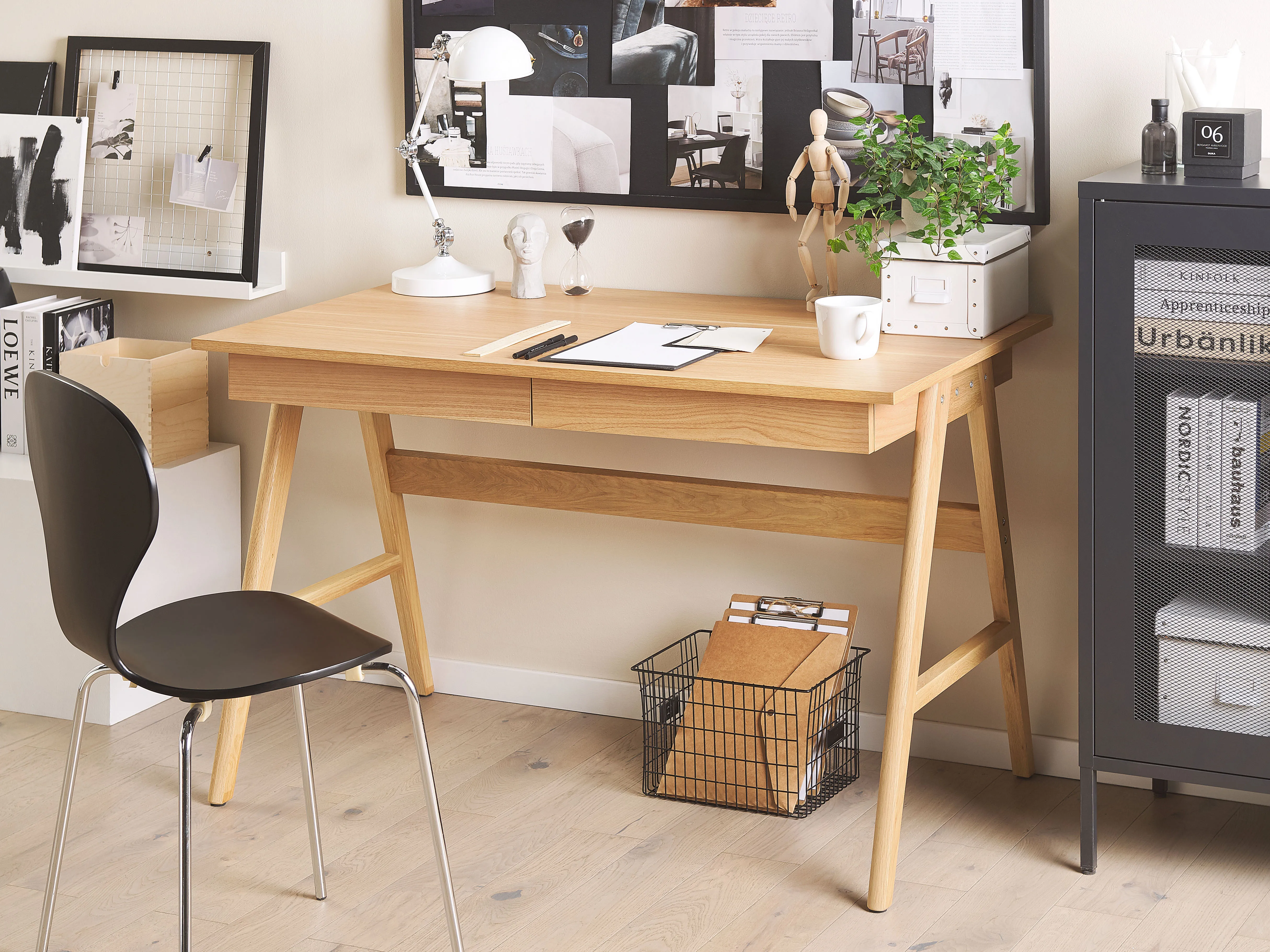 Bureau SHESLAY Lichtbruin 120 cm 70 cm met lades