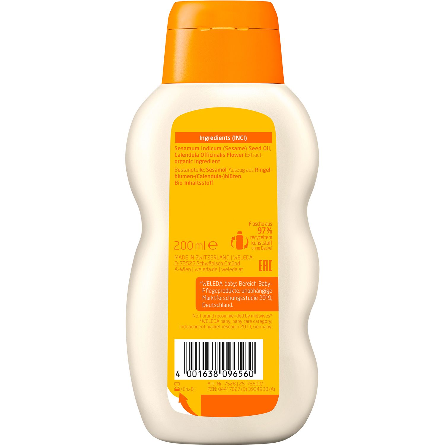 Weleda Baby Pflegeöl Calendula Parfümfrei - pflegt, schützt & reinigt mild