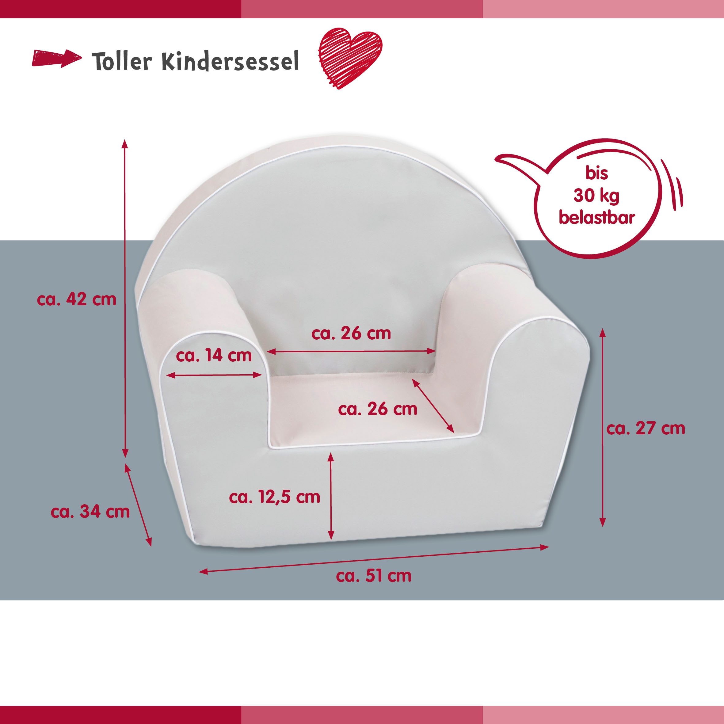 Knorrtoys® Sessel »Lucky panda« für Kinder; Made in Europe