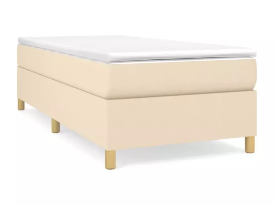 Sommier à lattes de lit Crème 80x200 cm Tissu