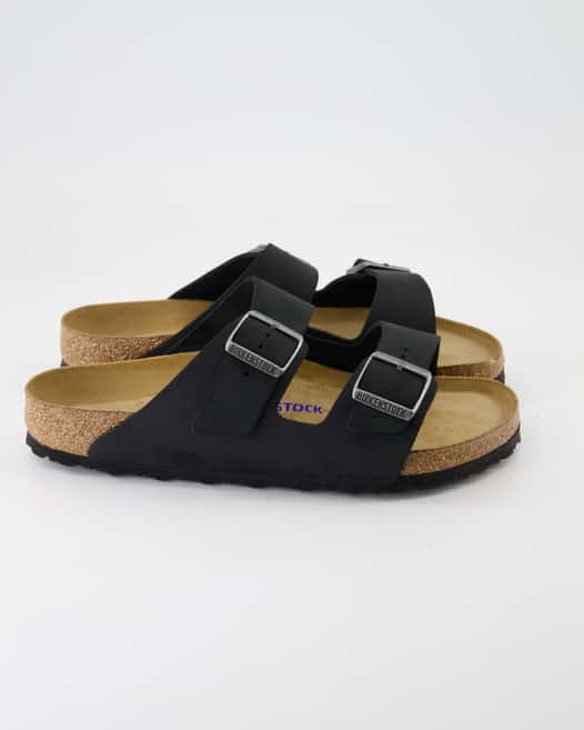 Birkenstock Arizona Weichbettung Pantoletten in Schwarz