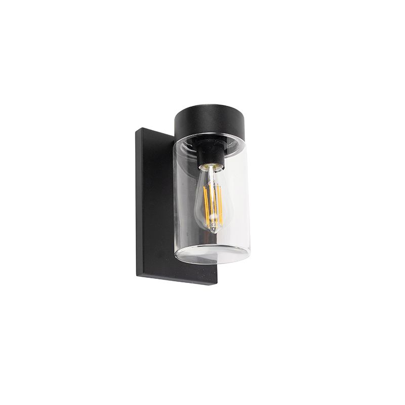 Moderne buitenwandlamp RVS zwart IP44 - Jarra