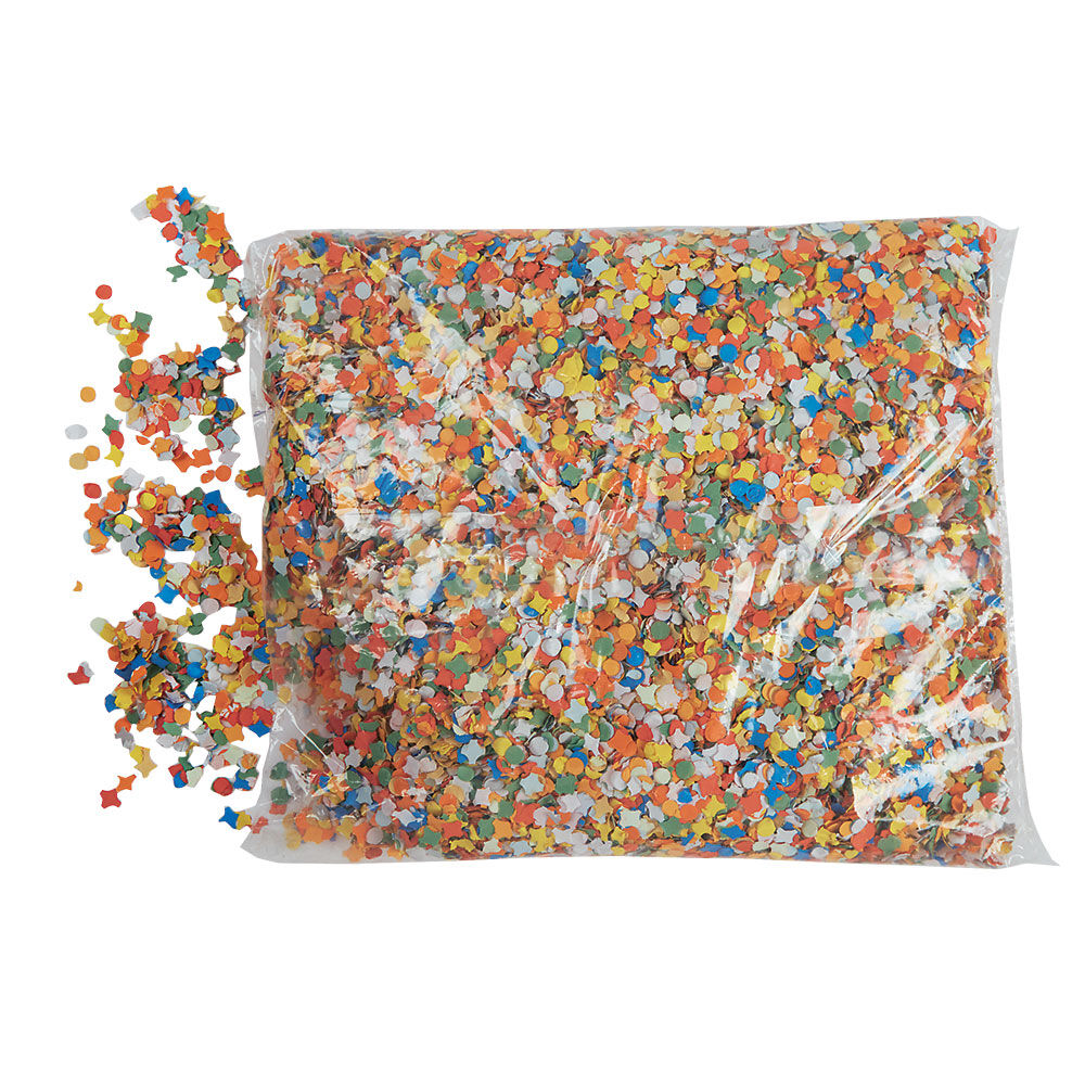 Sachet de confettis en papier multicolore