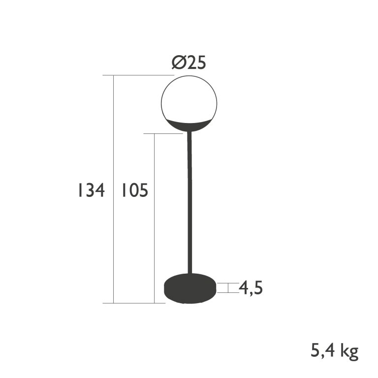 Fermob MOOON! Vloerlamp H134 LED cactus