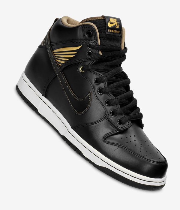 Nike SB x Pawn Shop Dunk High OG Schuh (black black metallic gold)