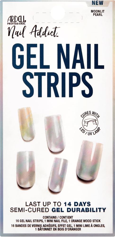 ARDELL Nail Addict Gel Nail Strips Moonlit Pearl 16 Stk