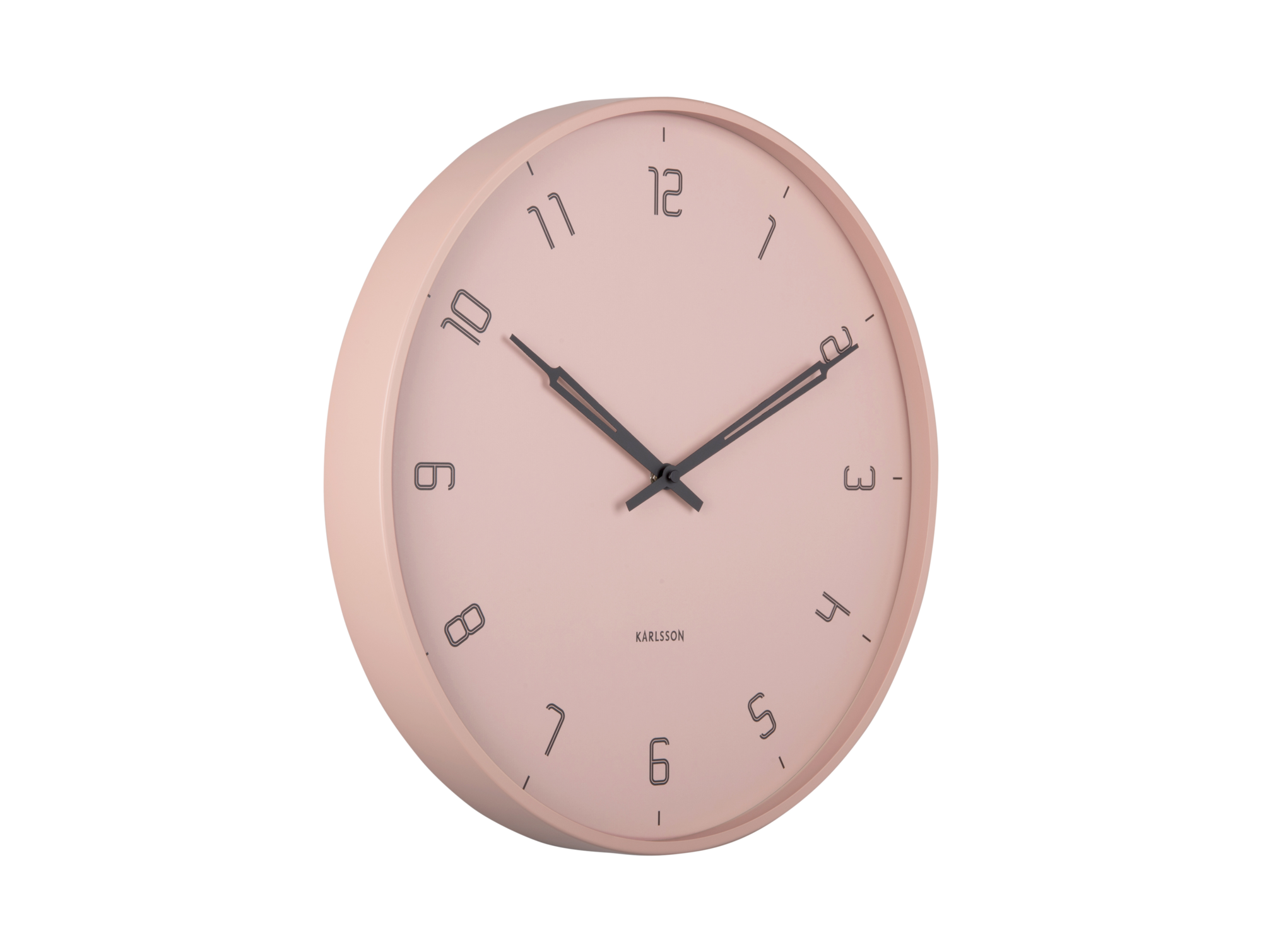 Wall clock Stark iron matt faded pink