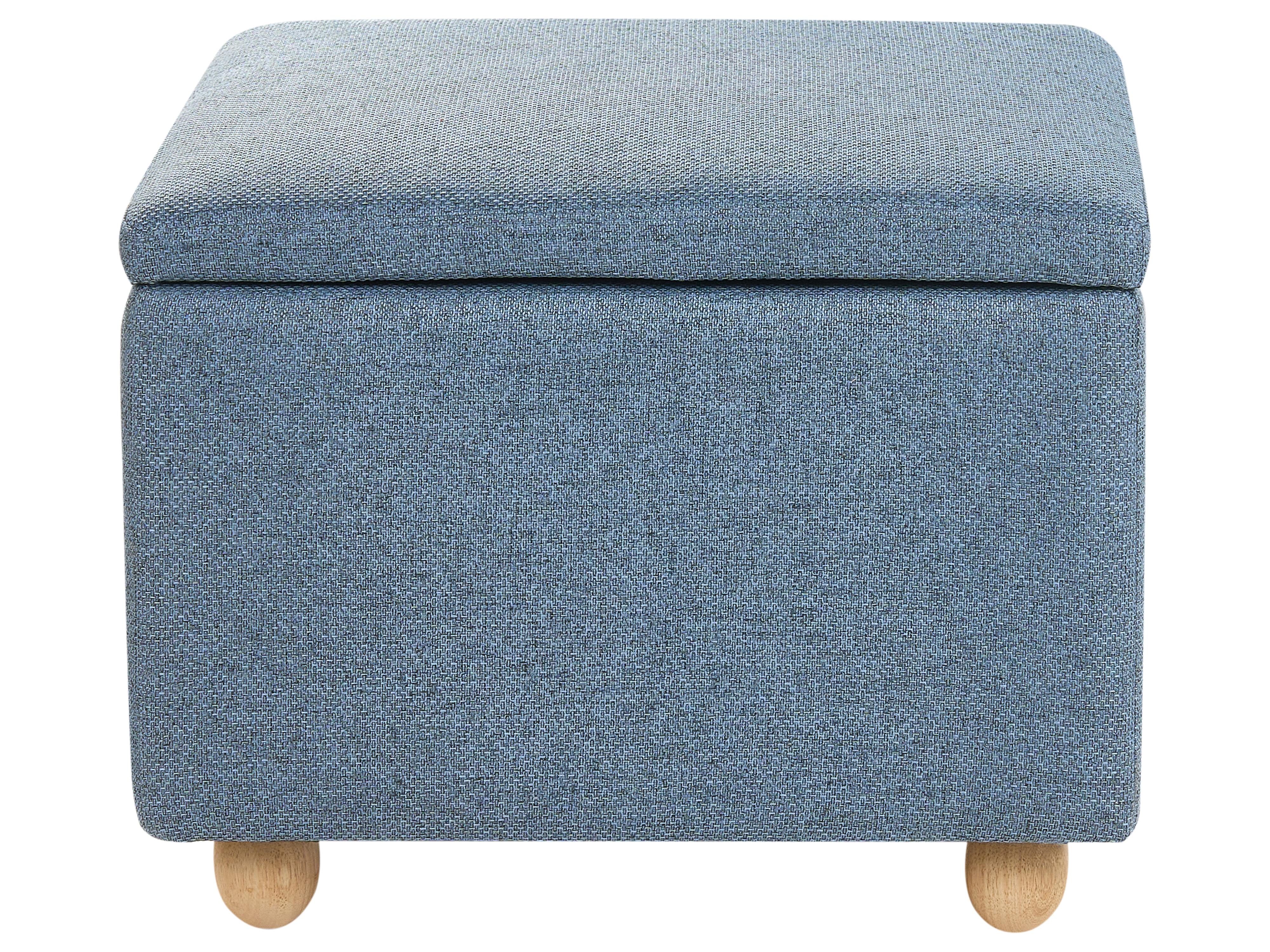 Poef met opbergruimte FERNDALE Stof Blauw