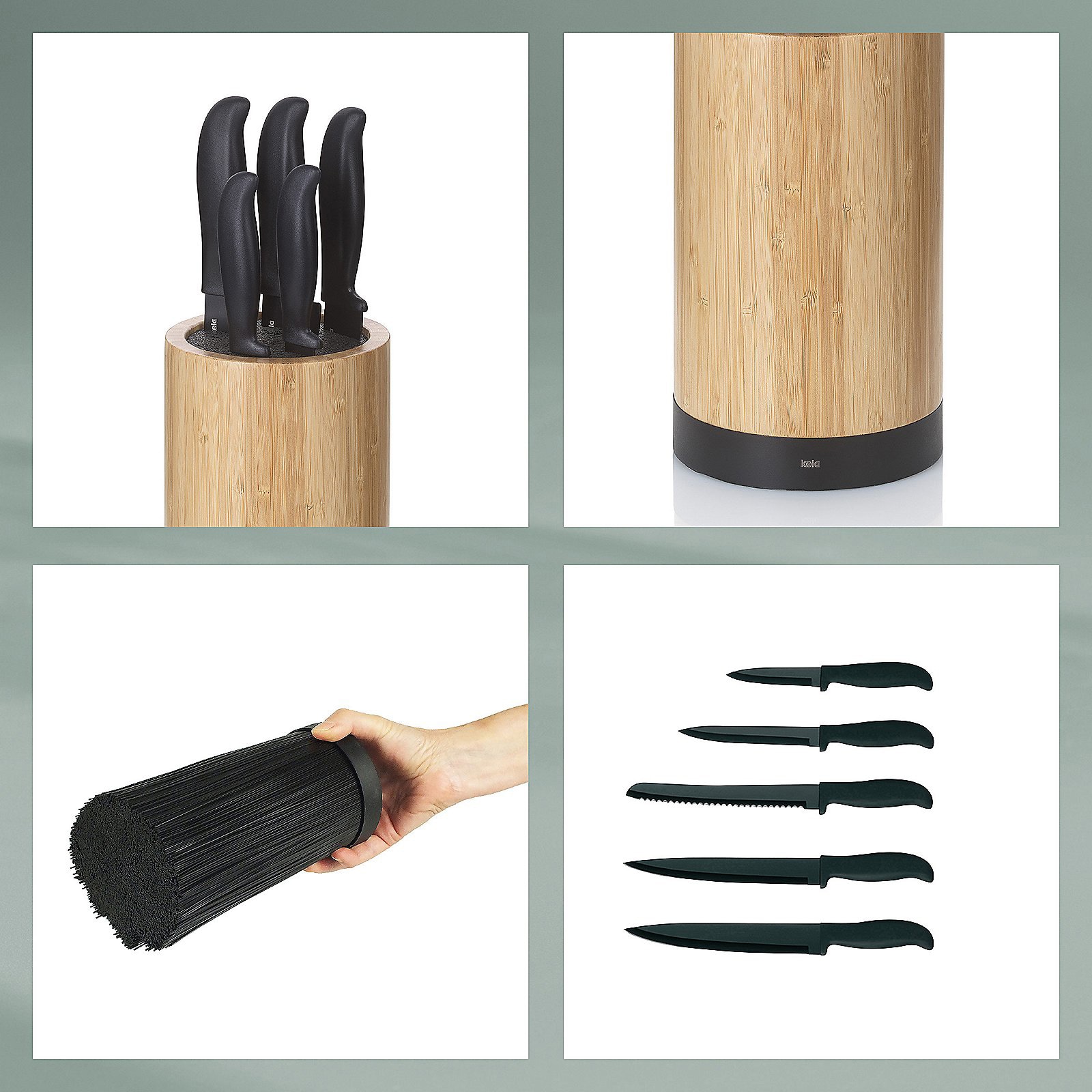 kela Messerblock-Set ACIDA 6-teilig Bambus