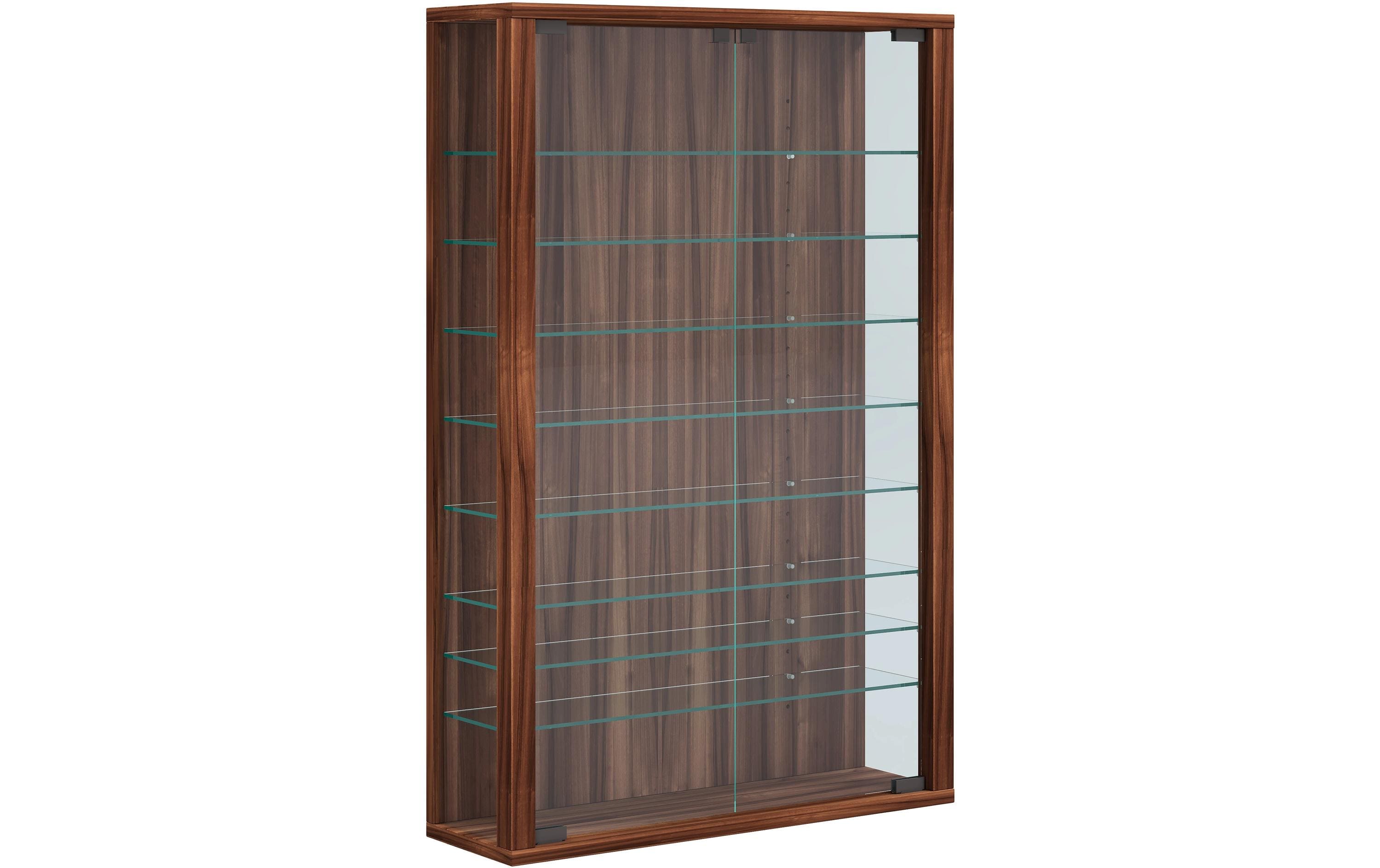 Vitrine Vitrosa Mini 59 x 91.3 cm, Kern-Nussbaum<br>Hängevitrine für die Wandmontage
