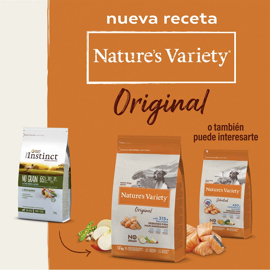 Ração Nature's Variety Original Adult Mini Salmon para cães
