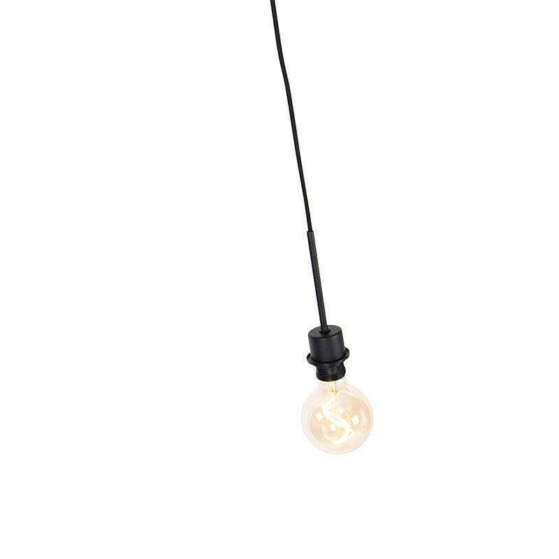 Moderne hanglamp zwart zonder kap - Combi 1