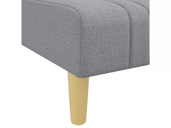 Prolenta Premium - Chaise longue gris clair tissu