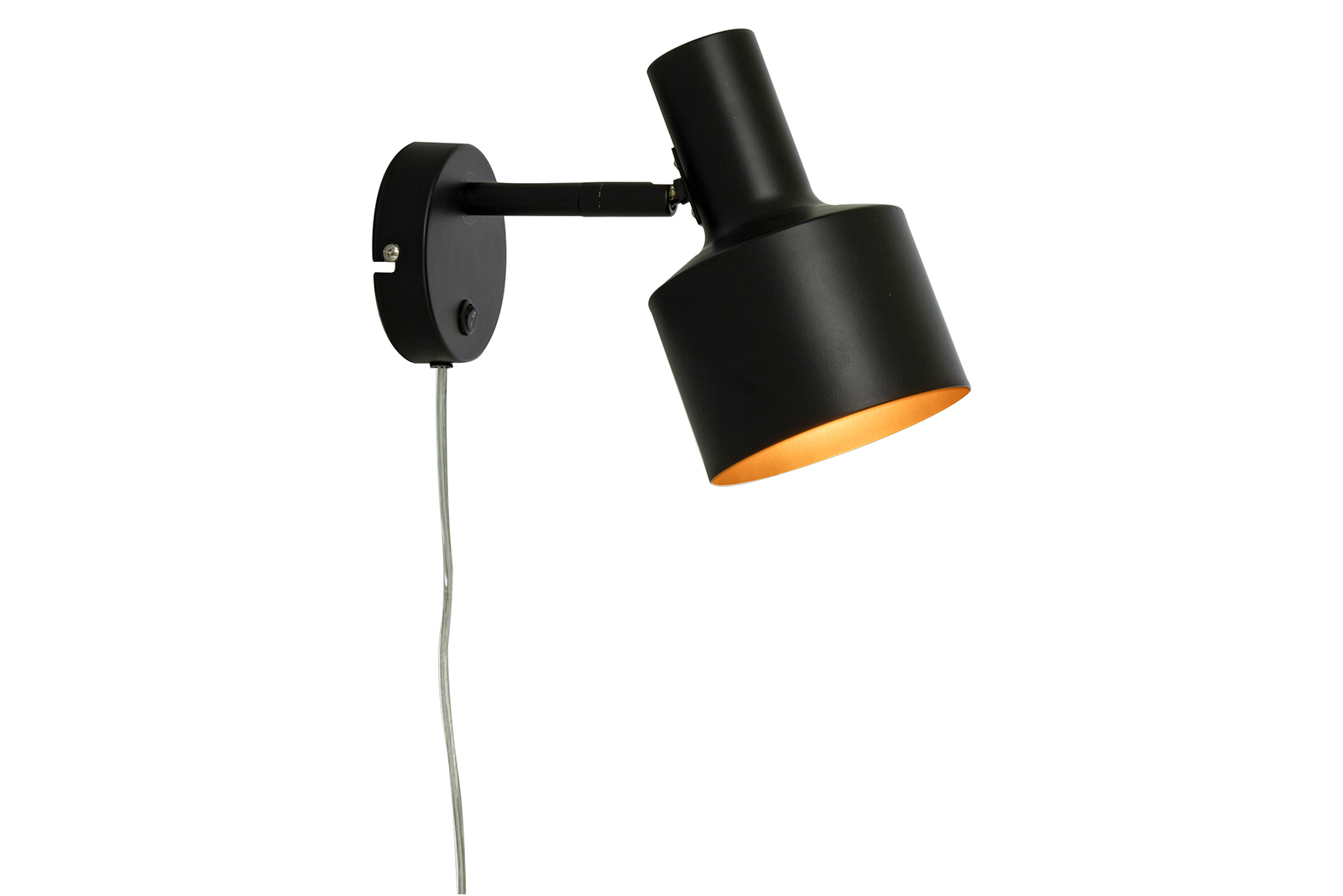 Ferdinand vegglampe Sort vegglampe med lampehode som kan vinkles