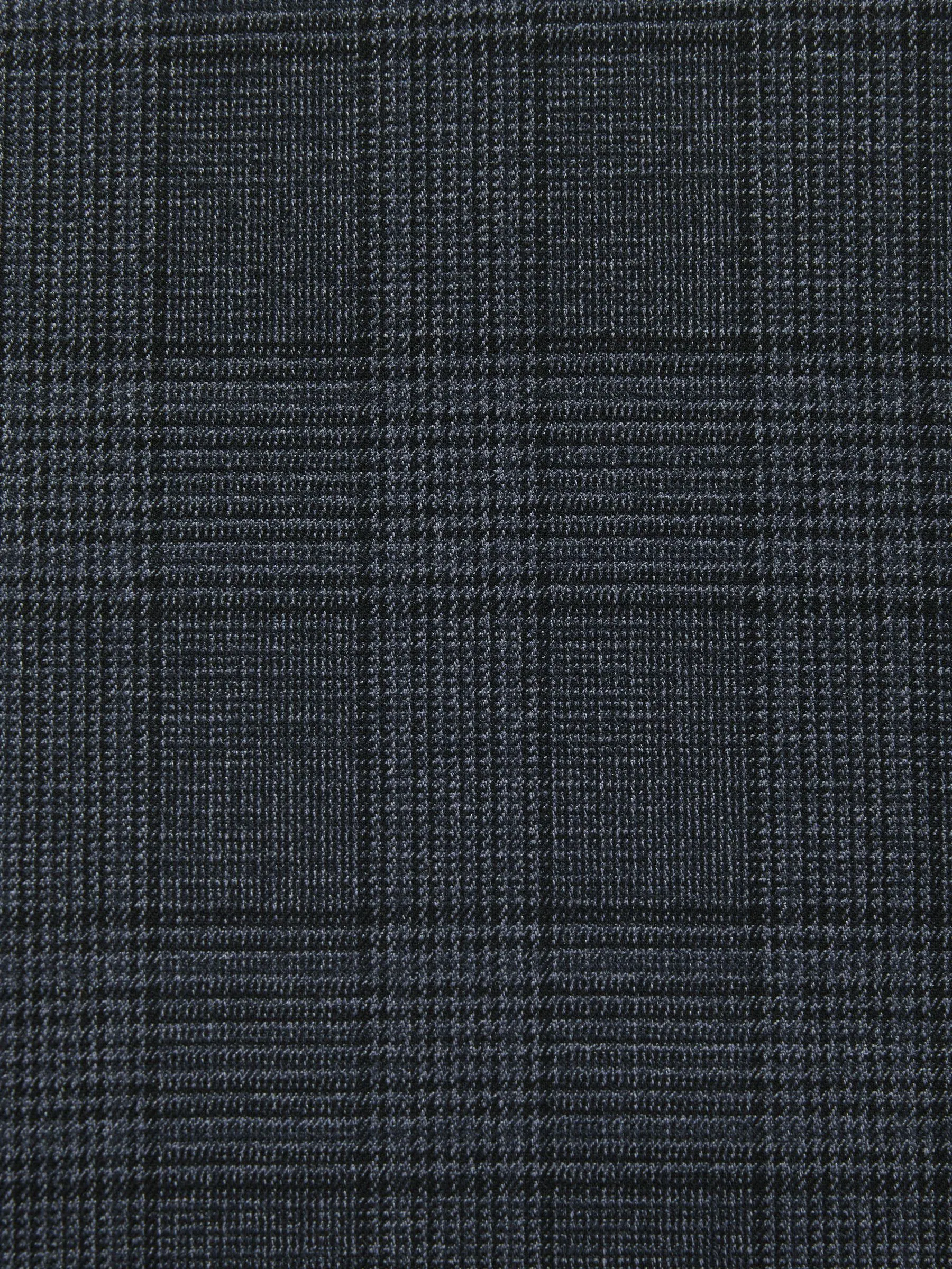 Blauw - Maatgesneden kostuum met ruit: colbert