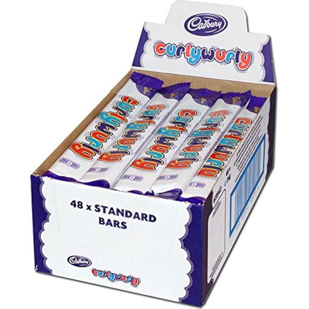 Cadbury Curly Wurly Karamell-Schokoladenriegel 48 x á 21,5g=1032g MHD:2.9.25
